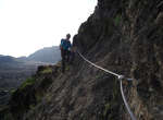 Fogo Klettersteig - dann gibt es auch immer wieder gesicherte Passagen wo nötig