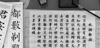 Handschriftliche chinesische Schriftzeichen