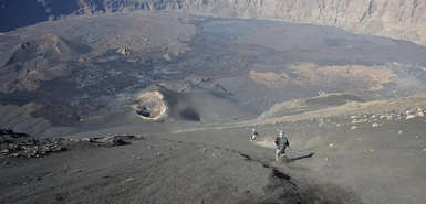 Fogo Pico Abstieg übers Lavafeld