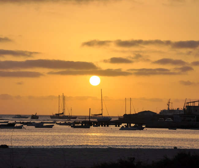 Düneninsel Boavista Sonenuntergang