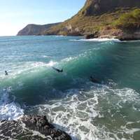 Wellen in der Bucht von Tarrafal