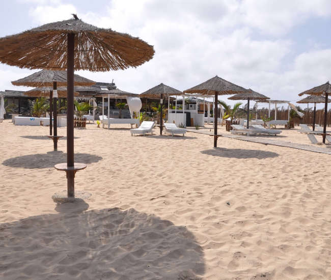 Kapverdische Insel Boavista - Praia do Estoril - Beachclub am