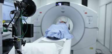 Fotoaufnahme eines CT-Gerätes in Gebrauch