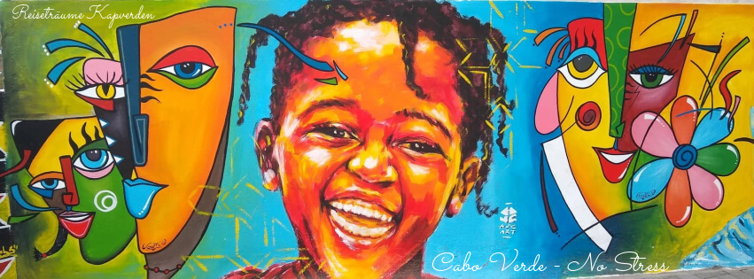 Santiago: Buntes Street Art Bild in Praia